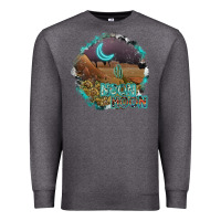 Charcoal Heather neon moon Premium Sweatshirt - SublimationCraftShop