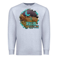Heather Grey neon moon Premium Sweatshirt - SublimationCraftShop