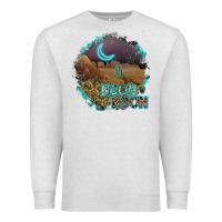 Oatmeal Heather neon moon Premium Sweatshirt - SublimationCraftShop