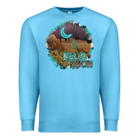 Ocean Blue neon moon Premium Sweatshirt - SublimationCraftShop