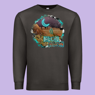 Neon Moon Premium Sweatshirt Designed By Sublimationcraftshop
