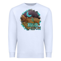 White neon moon Premium Sweatshirt - SublimationCraftShop