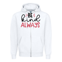 White kind Zipper Hoodie - Unal Design
