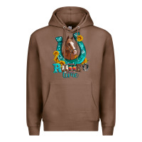 Chestnut horseshoe rodeo time Premium Hoodie - Artiststas