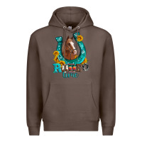 Coffee horseshoe rodeo time Premium Hoodie - Artiststas