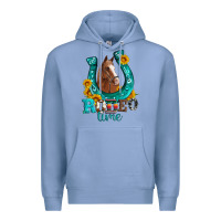 Colony Blue horseshoe rodeo time Premium Hoodie - Artiststas