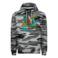 Slate Camo horseshoe rodeo time Premium Hoodie - Artiststas