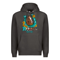 Smoke horseshoe rodeo time Premium Hoodie - Artiststas