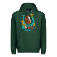 Sports Green horseshoe rodeo time Premium Hoodie - Artiststas