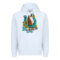 White horseshoe rodeo time Premium Hoodie - Artiststas