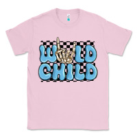Bubblegum Pink wild child blue skeleton Classic Tee - MaliasSmallBusiness