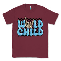 Burgundy wild child blue skeleton Classic Tee - MaliasSmallBusiness