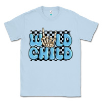 Dusty Blue wild child blue skeleton Classic Tee - MaliasSmallBusiness
