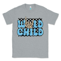 Heather Grey wild child blue skeleton Classic Tee - MaliasSmallBusiness
