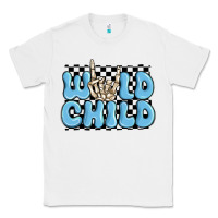 White wild child blue skeleton Classic Tee - MaliasSmallBusiness
