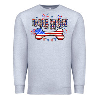 Heather Grey 4th of July Dog Mom Premium Sweatshirt - CowGirlArtShop