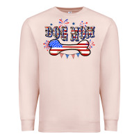 Pale Pink 4th of July Dog Mom Premium Sweatshirt - CowGirlArtShop