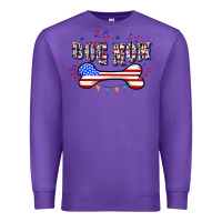 Purple 4th of July Dog Mom Premium Sweatshirt - CowGirlArtShop