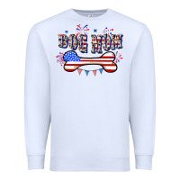 White 4th of July Dog Mom Premium Sweatshirt - CowGirlArtShop