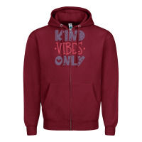 Burgundy kind Zipper Hoodie - Unal Design