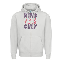 Dove Grey kind Zipper Hoodie - Unal Design