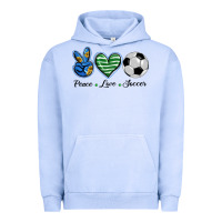 Pigment Grape Ice peace love soccer Urban Hoodie - BarkalooDesign