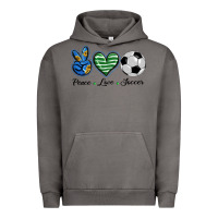 Pigment Tornado peace love soccer Urban Hoodie - BarkalooDesign