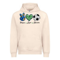 Sandshell peace love soccer Urban Hoodie - BarkalooDesign