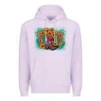 Lilac cowboy boots sunflower Premium Hoodie - AdoDesignShop