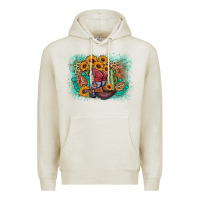 Oatmeal Heather cowboy boots sunflower Premium Hoodie - AdoDesignShop
