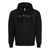 Black kindness Zipper Hoodie - Unal Design