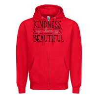 Red kindness Zipper Hoodie - Unal Design