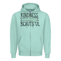 Seafoam kindness Zipper Hoodie - Unal Design