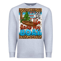 Heather Grey lake life floats my boat air freshener Premium Sweatshirt - HRA Design Shop