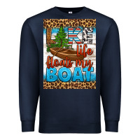 Navy lake life floats my boat air freshener Premium Sweatshirt - HRA Design Shop