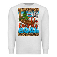 Oatmeal Heather lake life floats my boat air freshener Premium Sweatshirt - HRA Design Shop