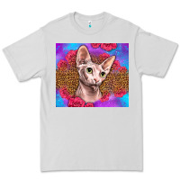 Dove Grey purple glitter roses sphynx cat Premium Tee - LillyAllenDesigns