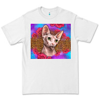 White purple glitter roses sphynx cat Premium Tee - LillyAllenDesigns