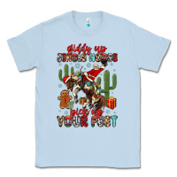 Dusty Blue giddy up jingle horse pick up your feet Classic Tee - MaliasSmallBusiness