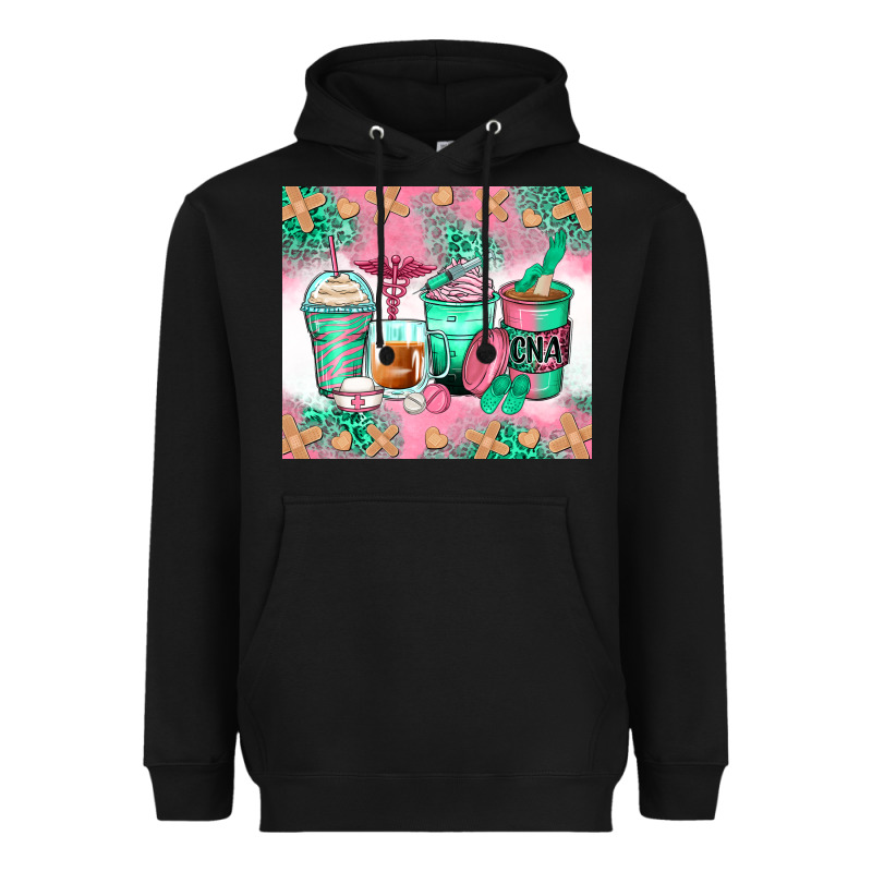 Certified Nursing Assistant Coffee Cups Heavyweight Hoodie by Zillion Design Studio | Teevron