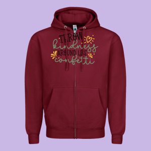 Kindness Zipper Hoodie Designed By Unal Design