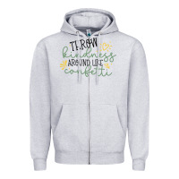 Heather Grey kindness Zipper Hoodie - Unal Design