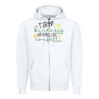 White kindness Zipper Hoodie - Unal Design
