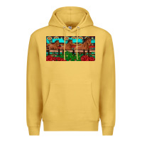 Antique Gold horses roses ann cactuses license plate Premium Hoodie - Artiststas