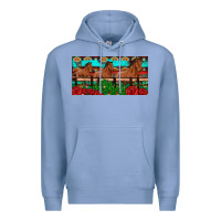 Colony Blue horses roses ann cactuses license plate Premium Hoodie - Artiststas