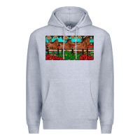 Heather Grey horses roses ann cactuses license plate Premium Hoodie - Artiststas