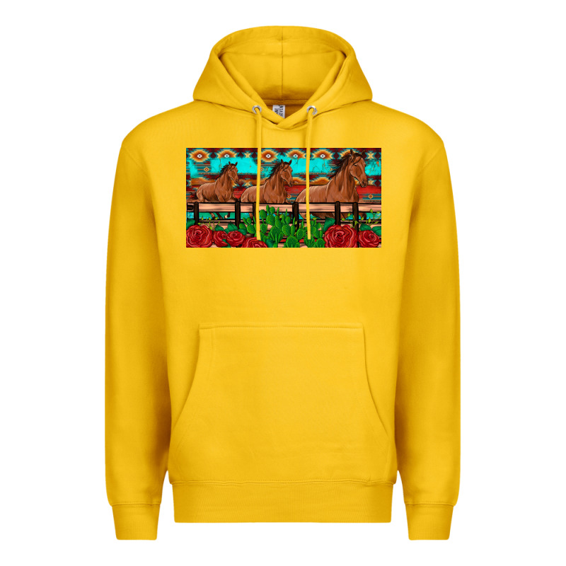 Horses Roses Ann Cactuses License Plate Premium Hoodie by Artiststas | Teevron