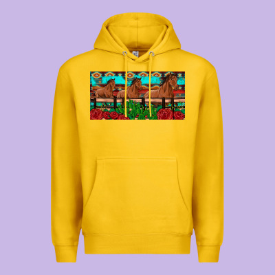 Horses Roses Ann Cactuses License Plate Premium Hoodie Designed By Artiststas