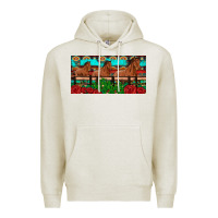 Oatmeal Heather horses roses ann cactuses license plate Premium Hoodie - Artiststas