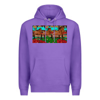 Purple horses roses ann cactuses license plate Premium Hoodie - Artiststas